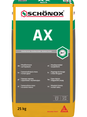 Schönox AX Gips egaline 25 kg zak, gipsgebonden egaliseermiddel | Velora Floors