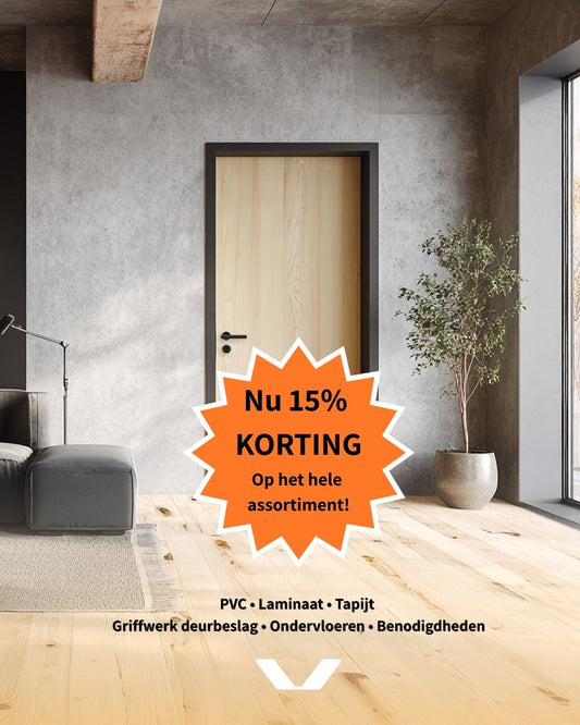 15% korting op het hele assortiment bij Velora Floors