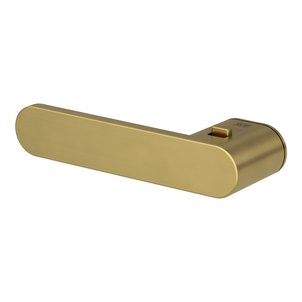 Griffwerk AVUS ONE Smart2Lock deurkruk Brushed Gold links – detailfoto | Velora Floors