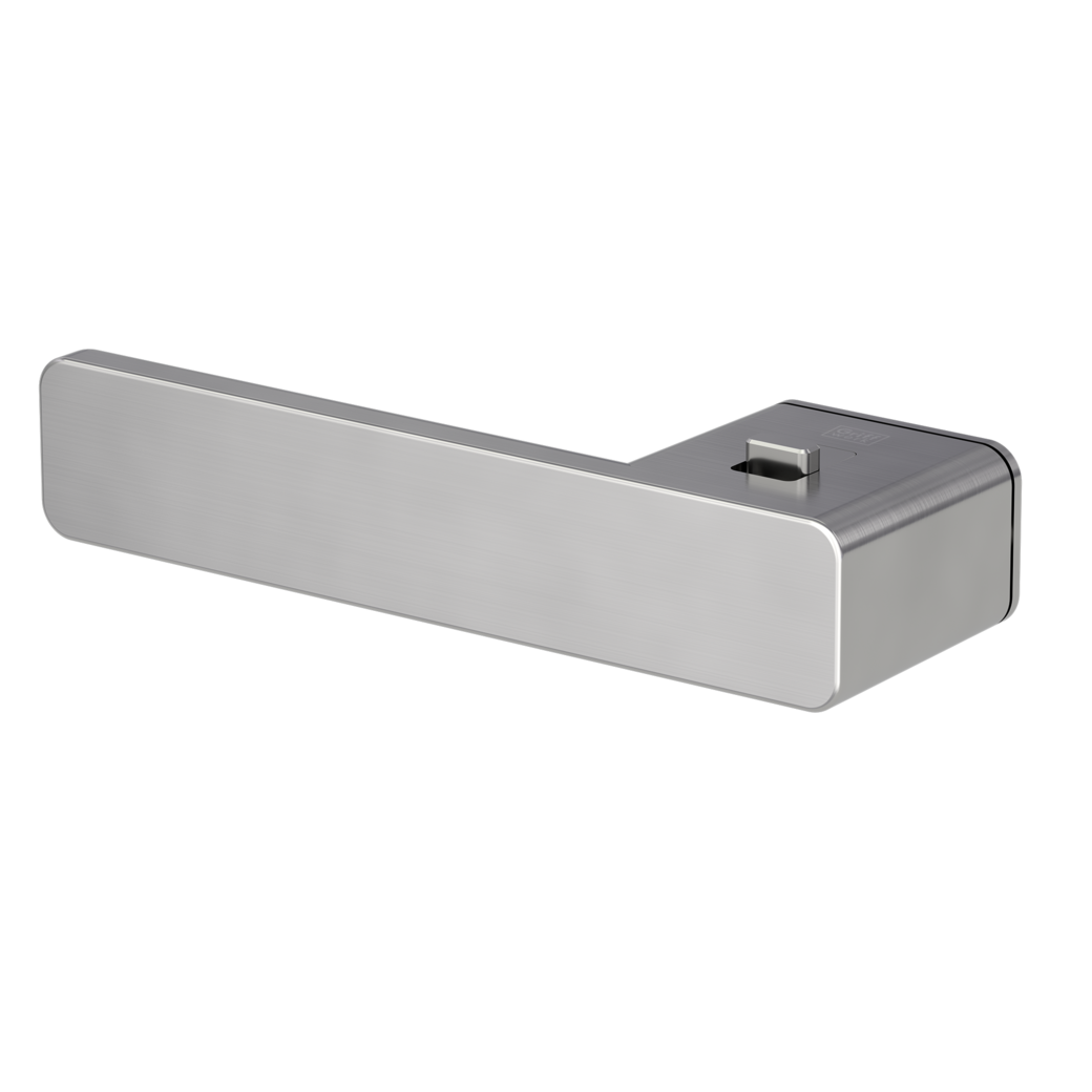 Griffwerk R8 ONE Smart2Lock deurkruk Velvet Grey links – detailfoto | Velora Floors