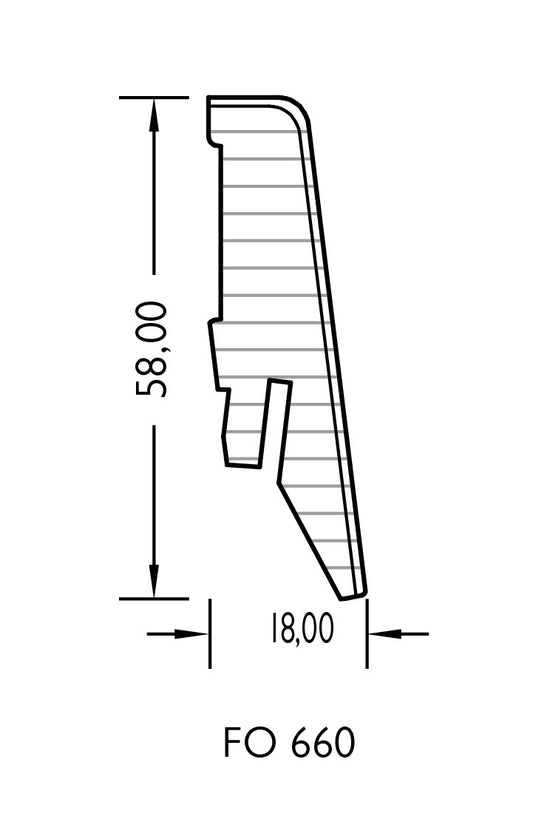 JOKA plakplint folie FO8860, 18x58 mm, per staaf van 2,4 m | Velora Floors