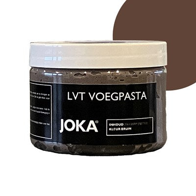 JOKA PVC voegpasta bruin 250 gram voor afwerking van voegen in PVC en LVT vloeren
