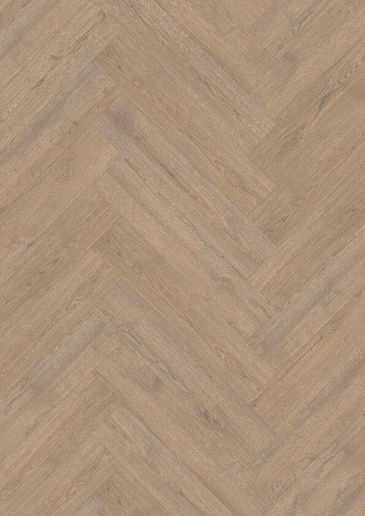 JOKA Skyline visgraat laminaat Oak Chateau Brown 5918, productfoto | Velora Floors
