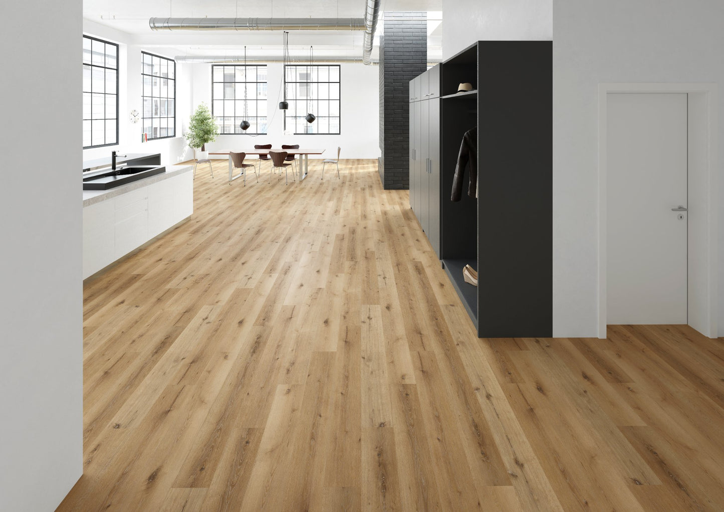 PVC vloer Plank Chalet Oak White 2871 DB – sfeerimpressie interieur | Velora Floors