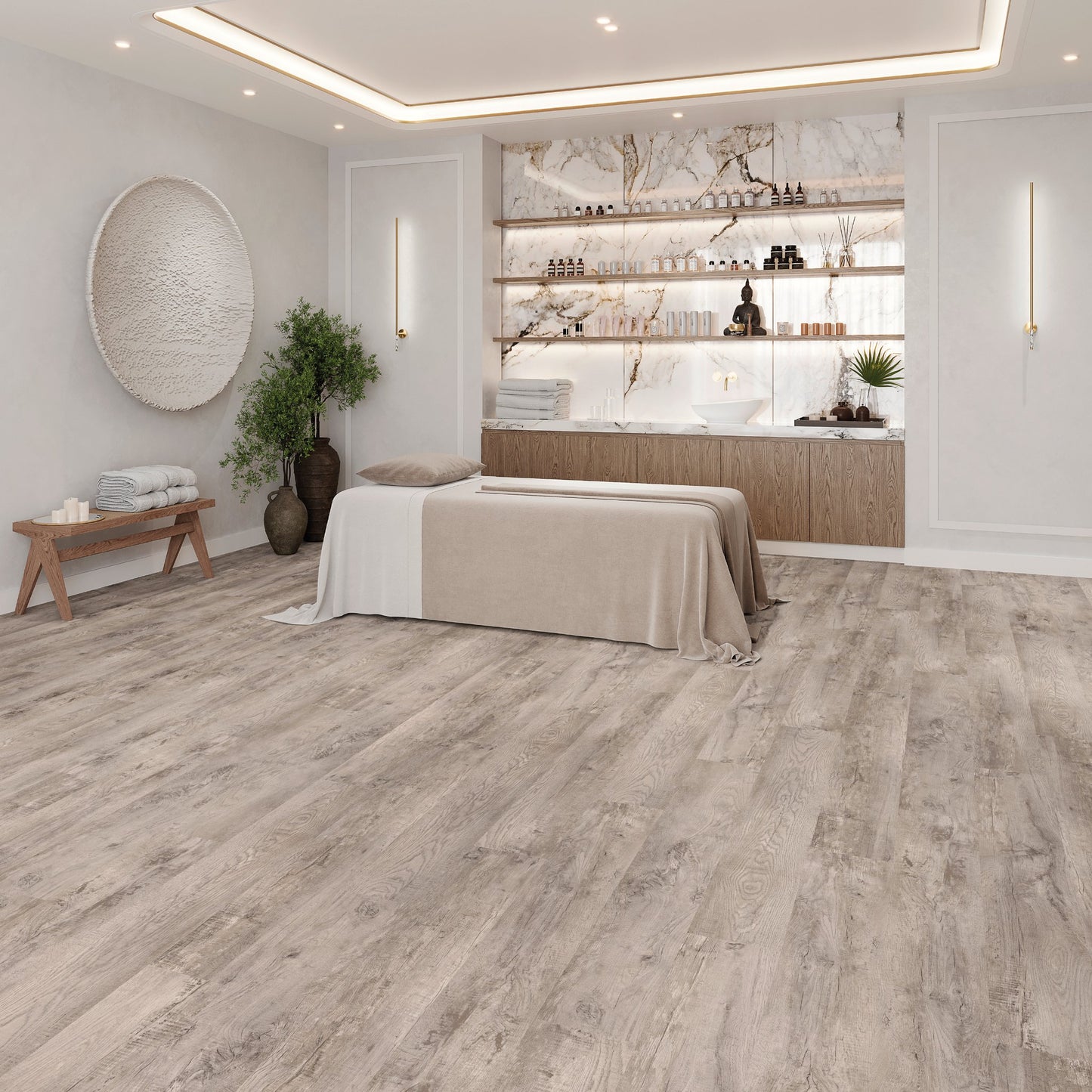 PVC vloer Plank Farmhouse Oak 5908 DB, sfeerimpressie interieur | Velora Floors