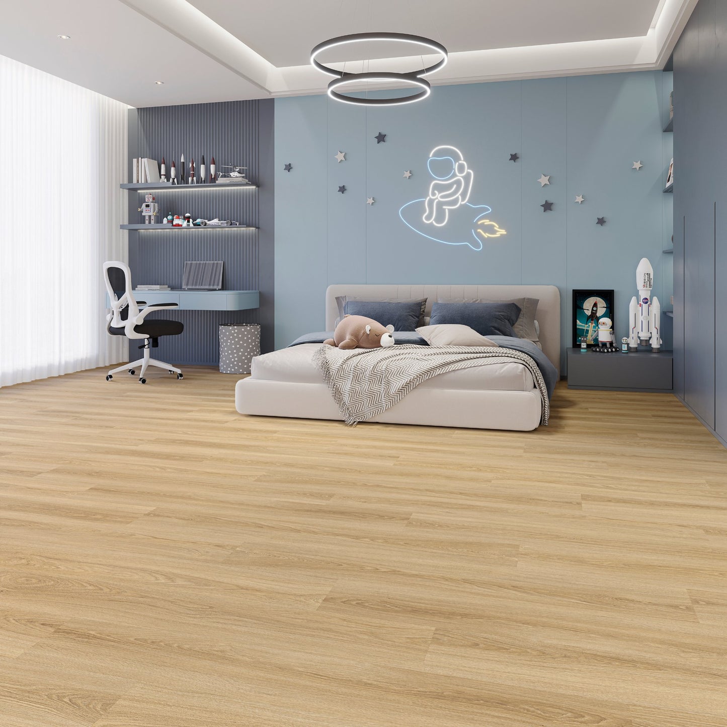 PVC vloer Plank Frosty Oak 5902 DB, sfeerimpressie interieur | Velora Floors