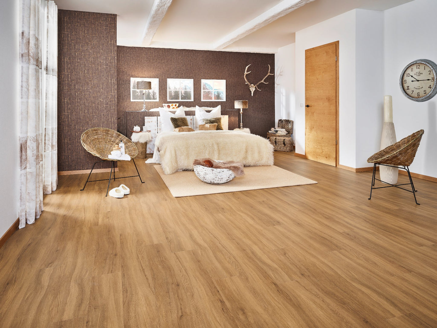 PVC vloer Plank Pure Oak 2812 DB – interieurbeeld | Velora Floors