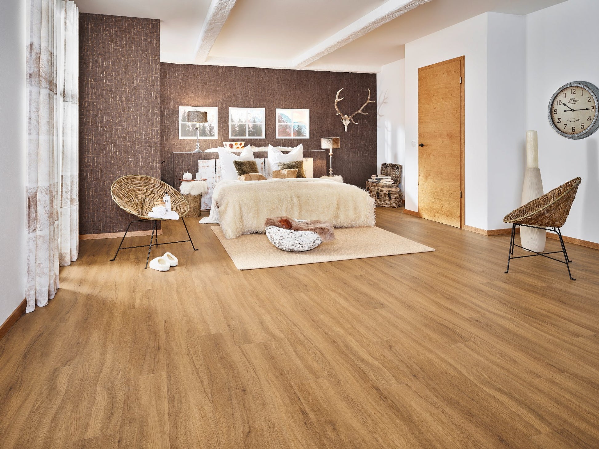 PVC vloer Plank Pure Oak 2812 DB – interieurbeeld | Velora Floors