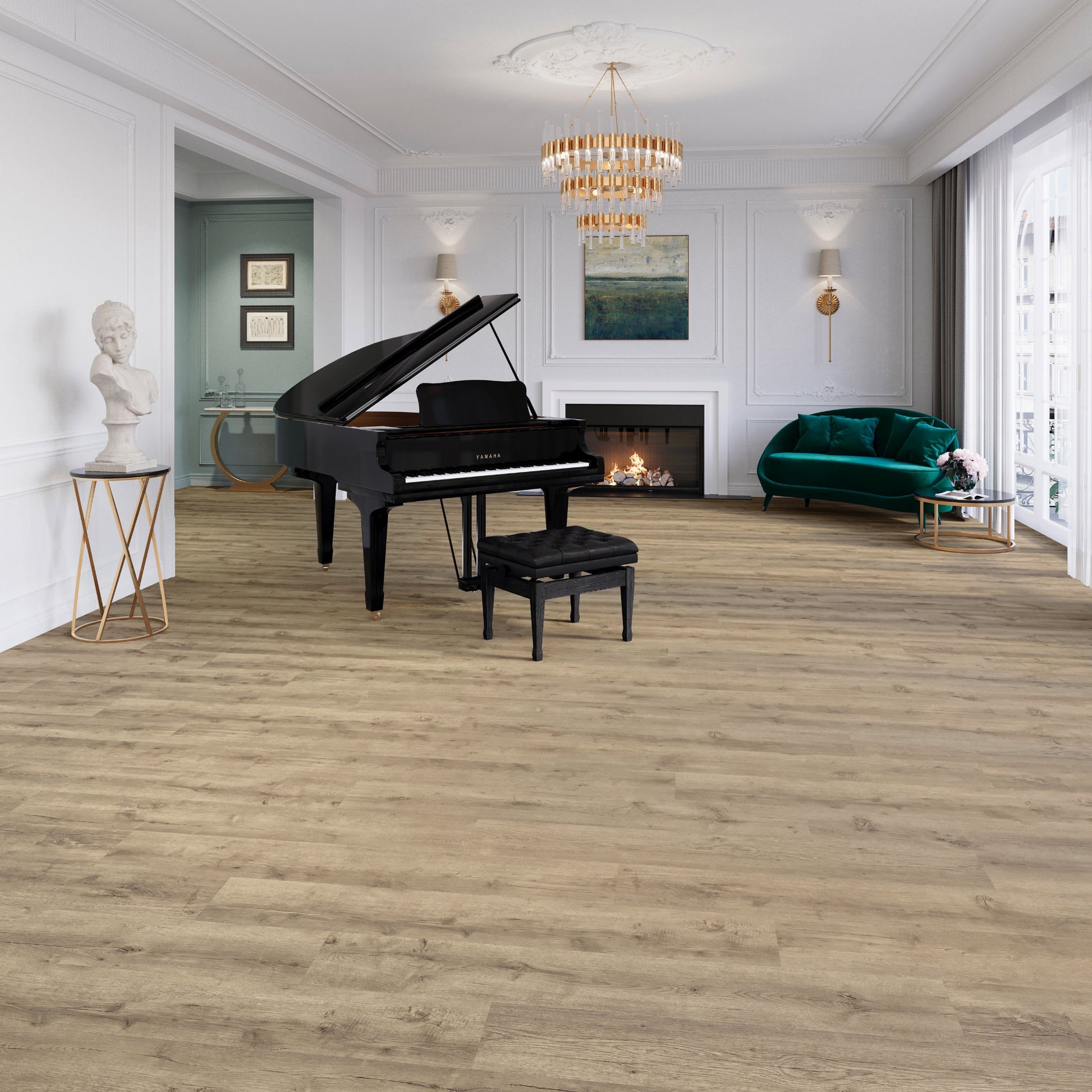 PVC vloer Plank Taupe Oak 5907 DB, sfeerimpressie interieur | Velora Floors
