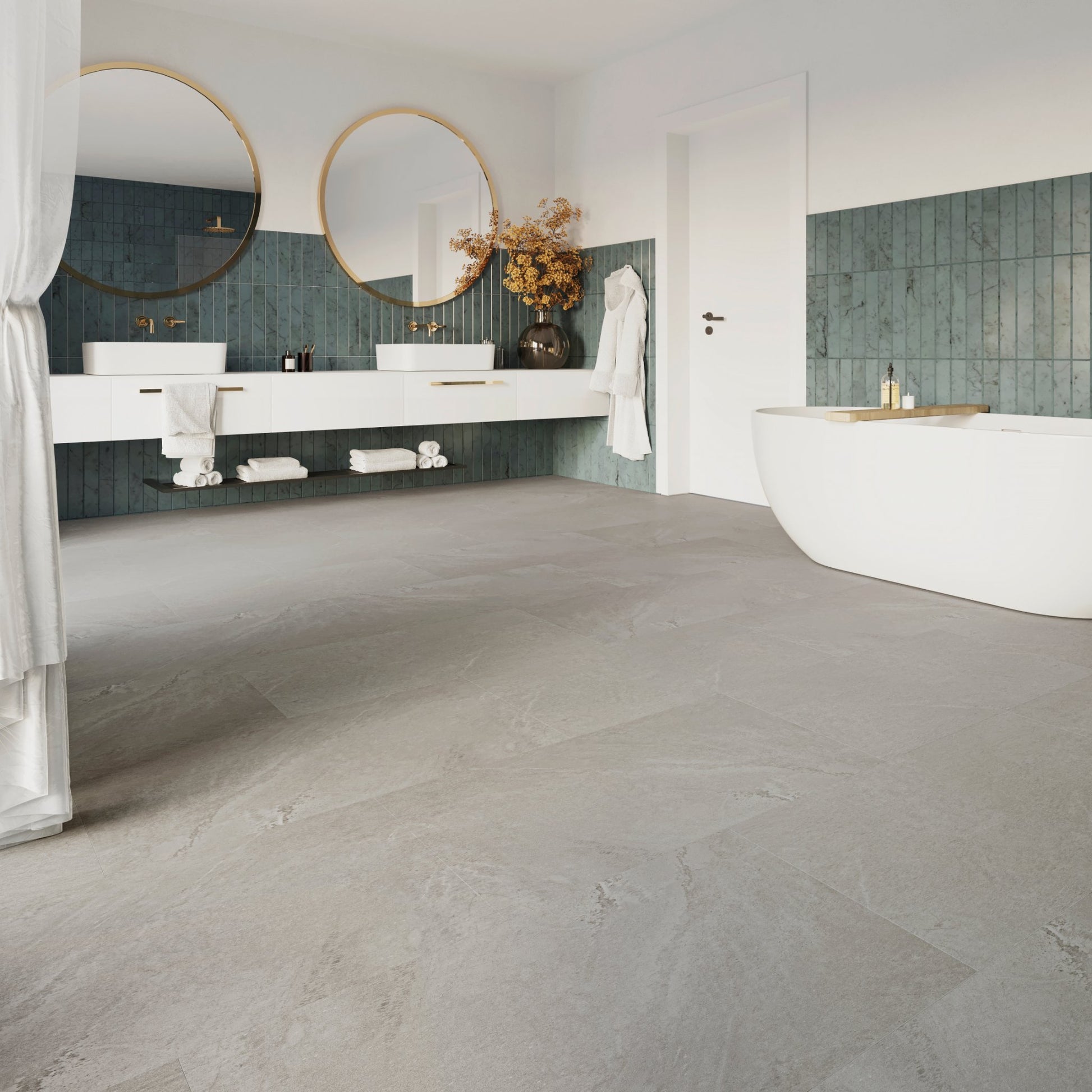 PVC vloer Tegel Mountain Slate 2884 DB – sfeerimpressie interieur | Velora Floors