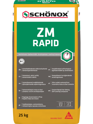 Schönox ZM Rapid egaline 25 kg zak, snel afbindende egaliseermassa | Velora Floors