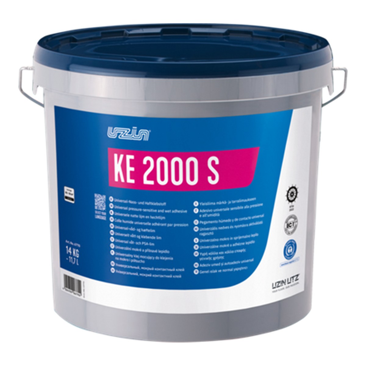 UZIN KE 2000 S dispersielijm in emmer van 14 kg voor het verlijmen van PVC en LVT | Velora Floors